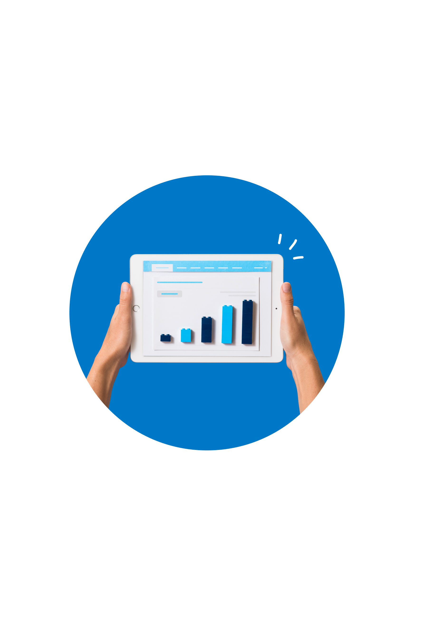 Tablet show visual of Xero application
